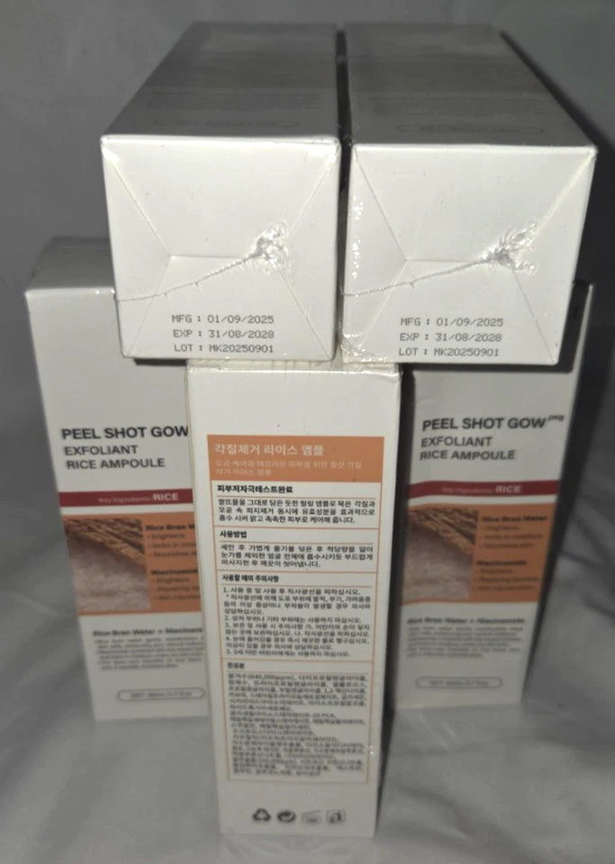 Lot of 8 - Peel Shot Gow Rice Ampoule Exfoliant (Wholesale Skincare)