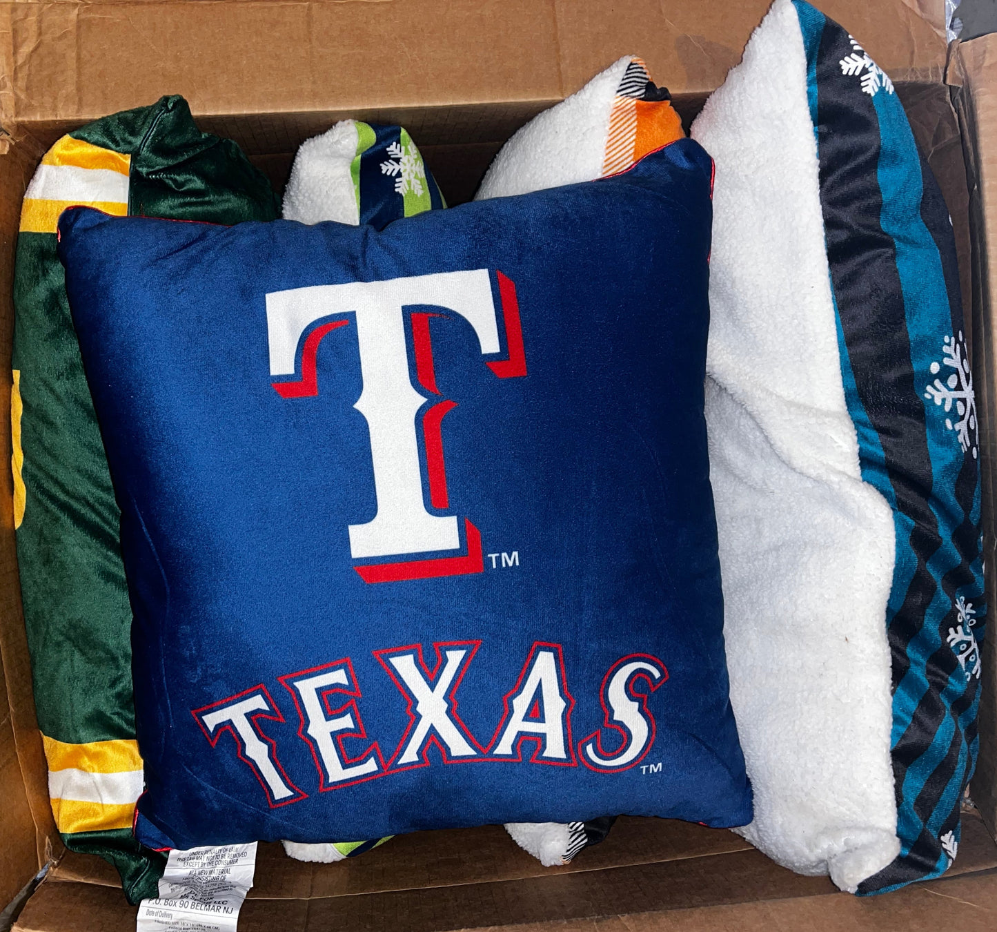 Mixed Lot - NFL & NCAA Team Throw Pillows – Decorative Sports Fan Cushions – Holiday & Team Designs