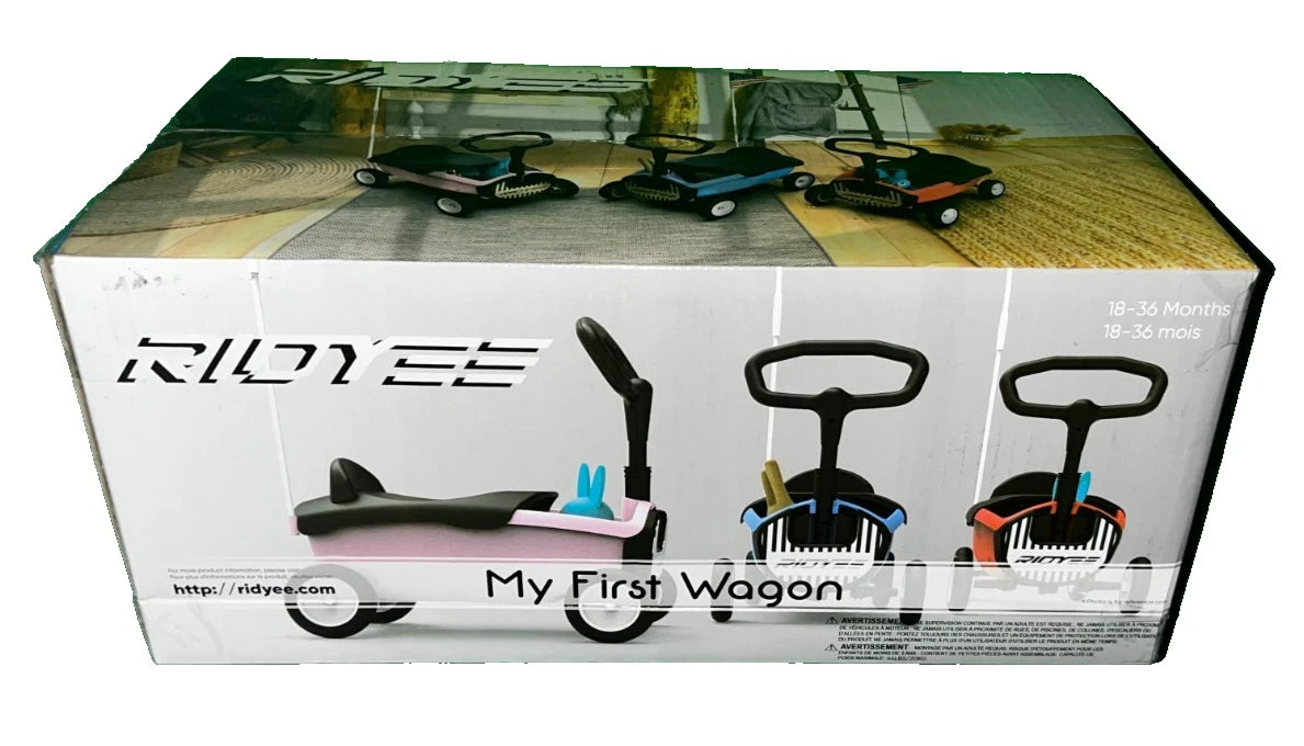 RIDYEE 2-in-1 Toy Wagon for Toddlers 1-3, Kids Pull-Along Wagon with Removable Seat