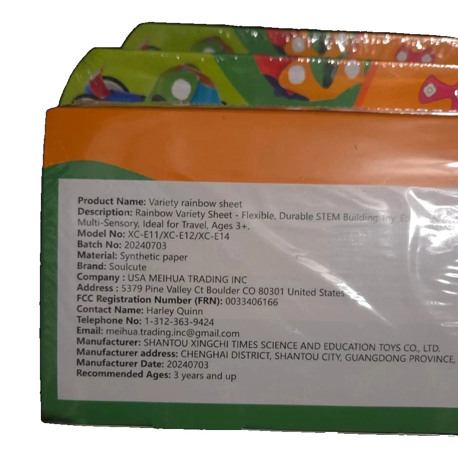 Lot of 3 - 48-Piece Variety Rainbow Magnetic Sheet /DIY Rainbow Sheet Kit – STEM