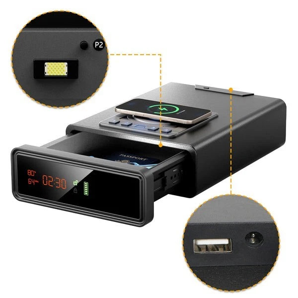 XDeer Smart Safe WX001 Biometric Auto-Lock Safe | Wireless Charging | NEW