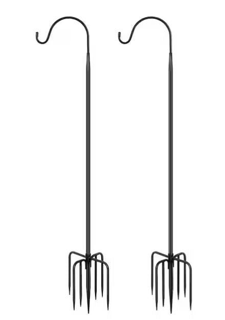 Heavy-Duty Shepherd’s Hook Garden Stakes – 8-Pack Bundle | Adjustable Height Up to 92”