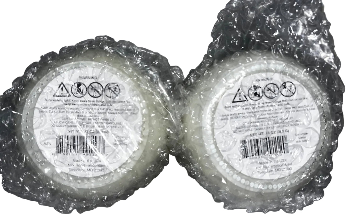 Lot of 2 - Milk Reclamation Barn Soy Candle Bundle (2-Pack) – Lemongrass Lime & Cucumber Melon
