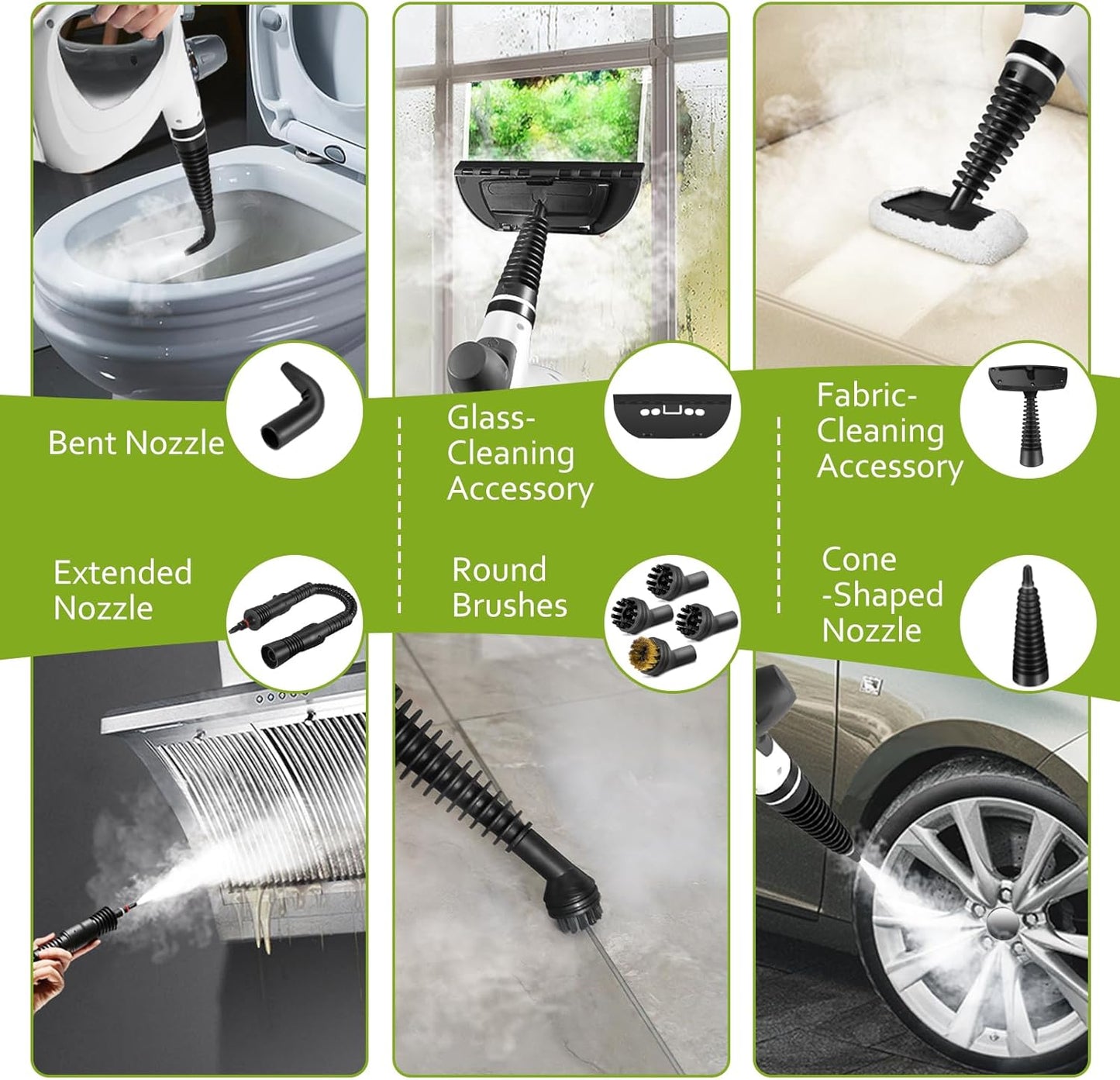 Phueut Handheld Steam Cleaner – Multipurpose Chemical-Free Cleaning System