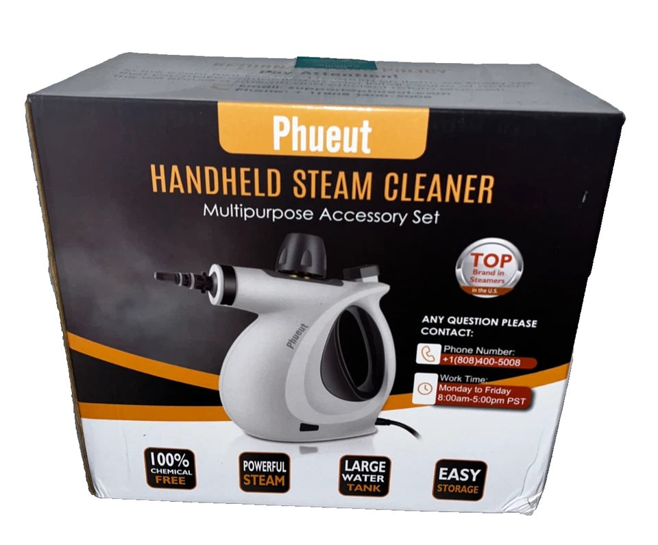 Phueut Handheld Steam Cleaner – Multipurpose Chemical-Free Cleaning System