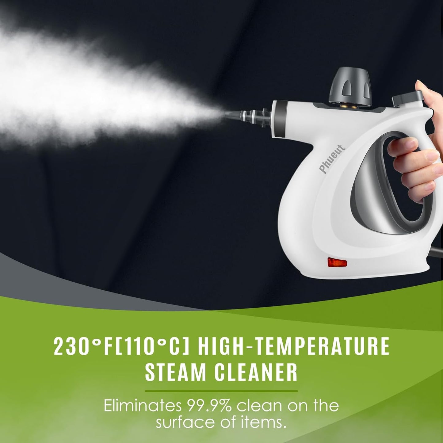 Phueut Handheld Steam Cleaner – Multipurpose Chemical-Free Cleaning System