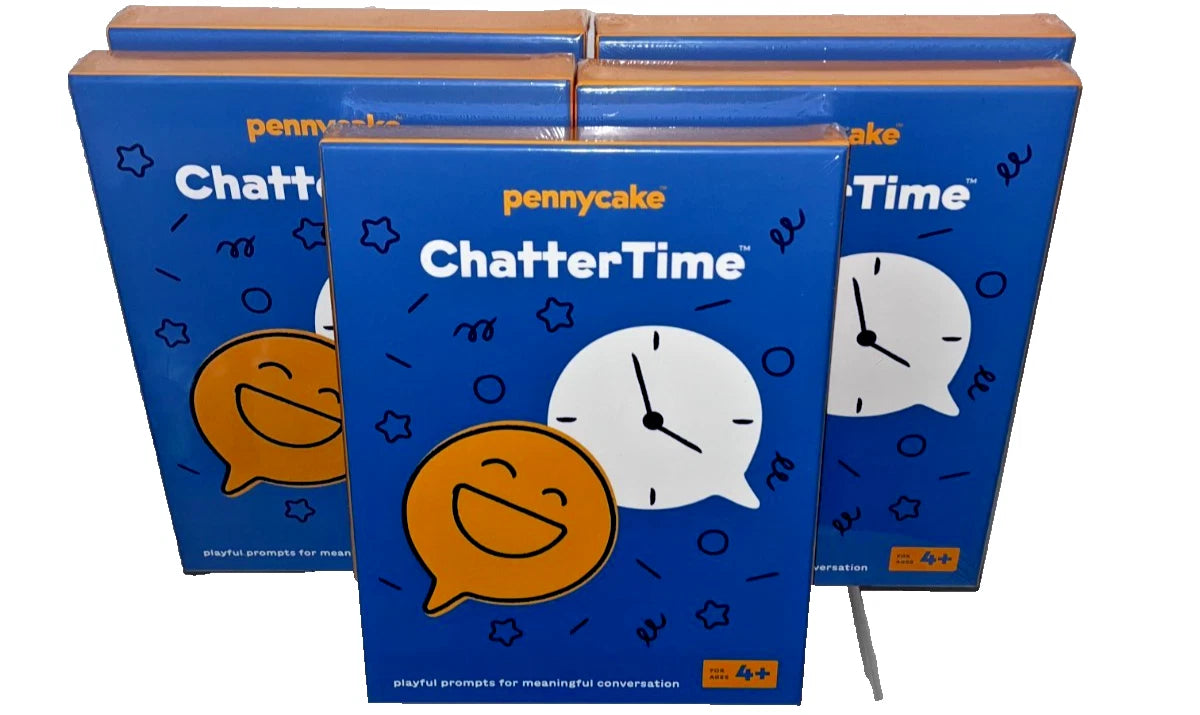 Lot of 5 - Pennycake ChatterTime Card Game For Family Conversations - Kids 4+ NEW