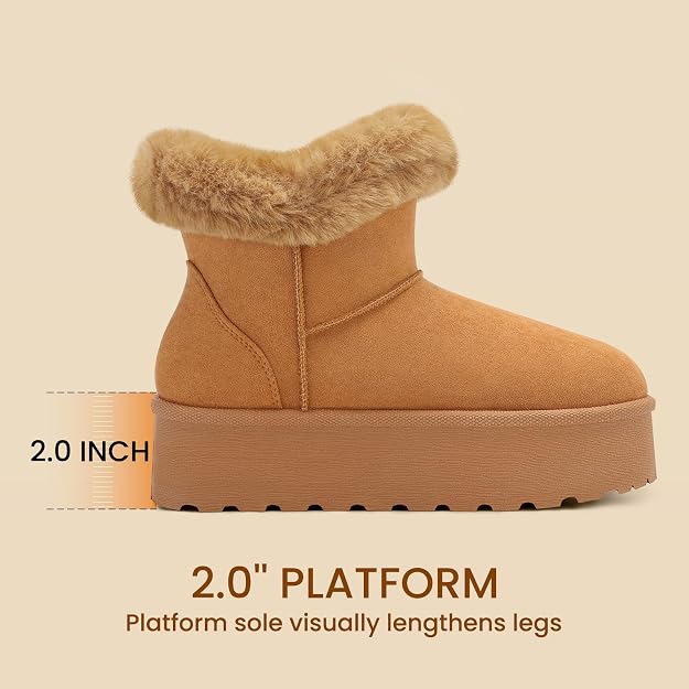 Lot of 20 - SHIBEVER Women's Chestnut Platform Ankle Boots Sizes 6 & 8 by SHIBEVER