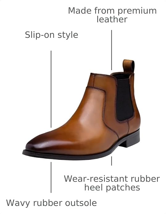 Lot of 3 - Men's Brown Leather Chelsea Dress Boots Size 10