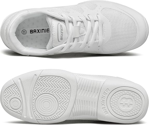Lot of 24 - BAXINIER Girls White Cheer Shoes Size 5 Big Kid by BAXINIER