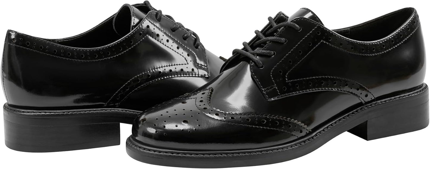 Marc Fisher LTD miPERRIE Women's Black Leather Wingtip Oxford Loafers Size 5M by Marc Fisher LTD