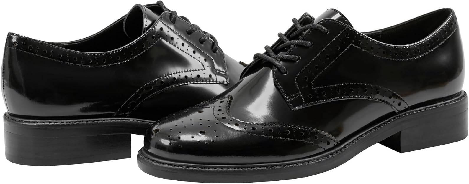 Marc Fisher LTD miPERRIE Women's Black Leather Wingtip Oxford Loafers Size 5M by Marc Fisher LTD