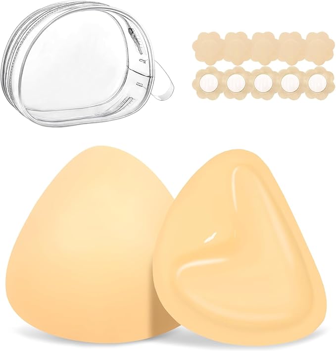 Lot of 4 - Double Sided Sticky Bra Ultra Boost Inserts Pads Reusable Push Up Lift Self Adhesive Bra Pads for Bikini Swimsuit by LazyRosy