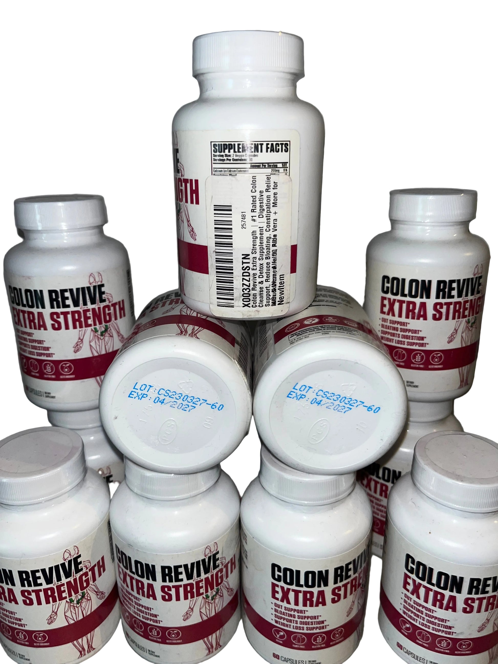 Lot of 13 - Colon Revive Extra Strength Digestive Support 60 Capsules