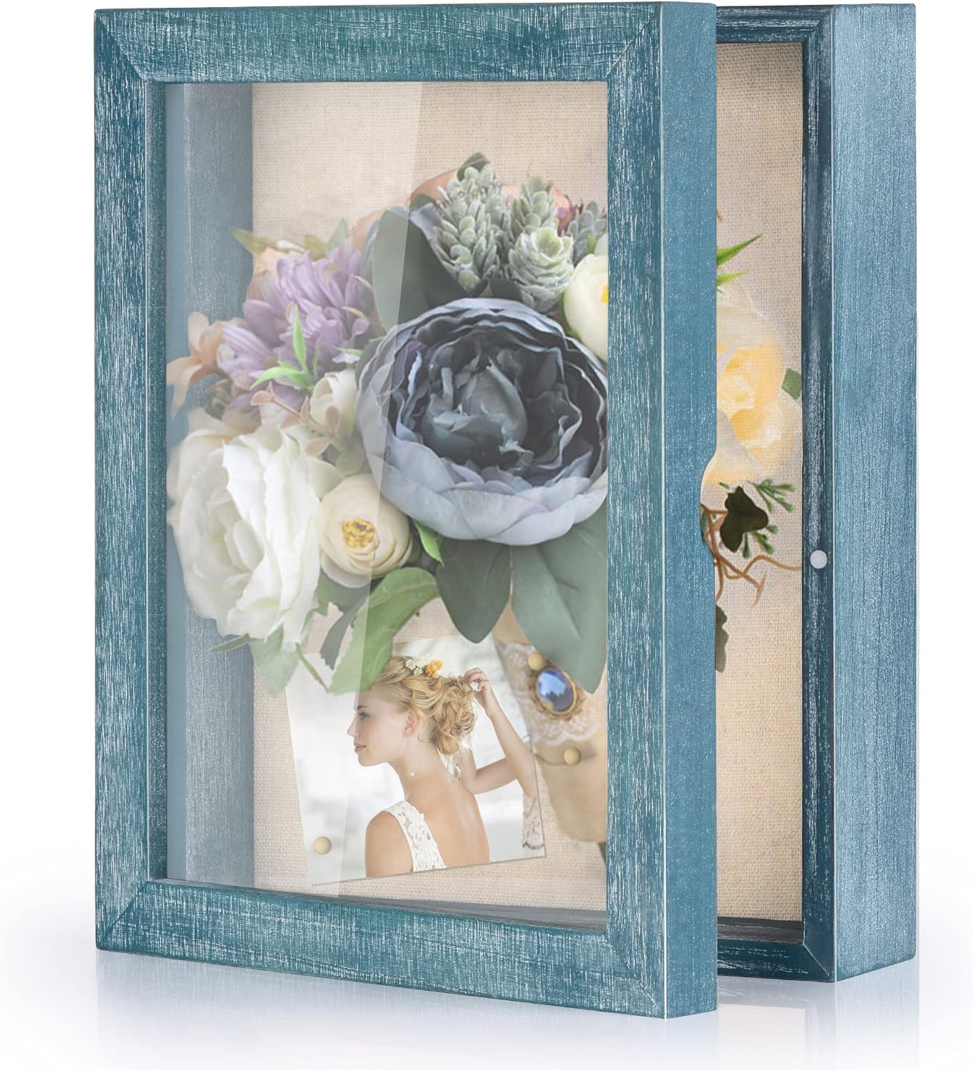 Love-KANKEI Shadow Box Display Case Memory Frame Deep Display Cabinet Gray by Love-KANKEI