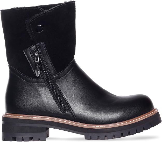 AquaDiva AD1564 Women's Black Leather Suede Waterproof Boots EU 38 by AquaDiva