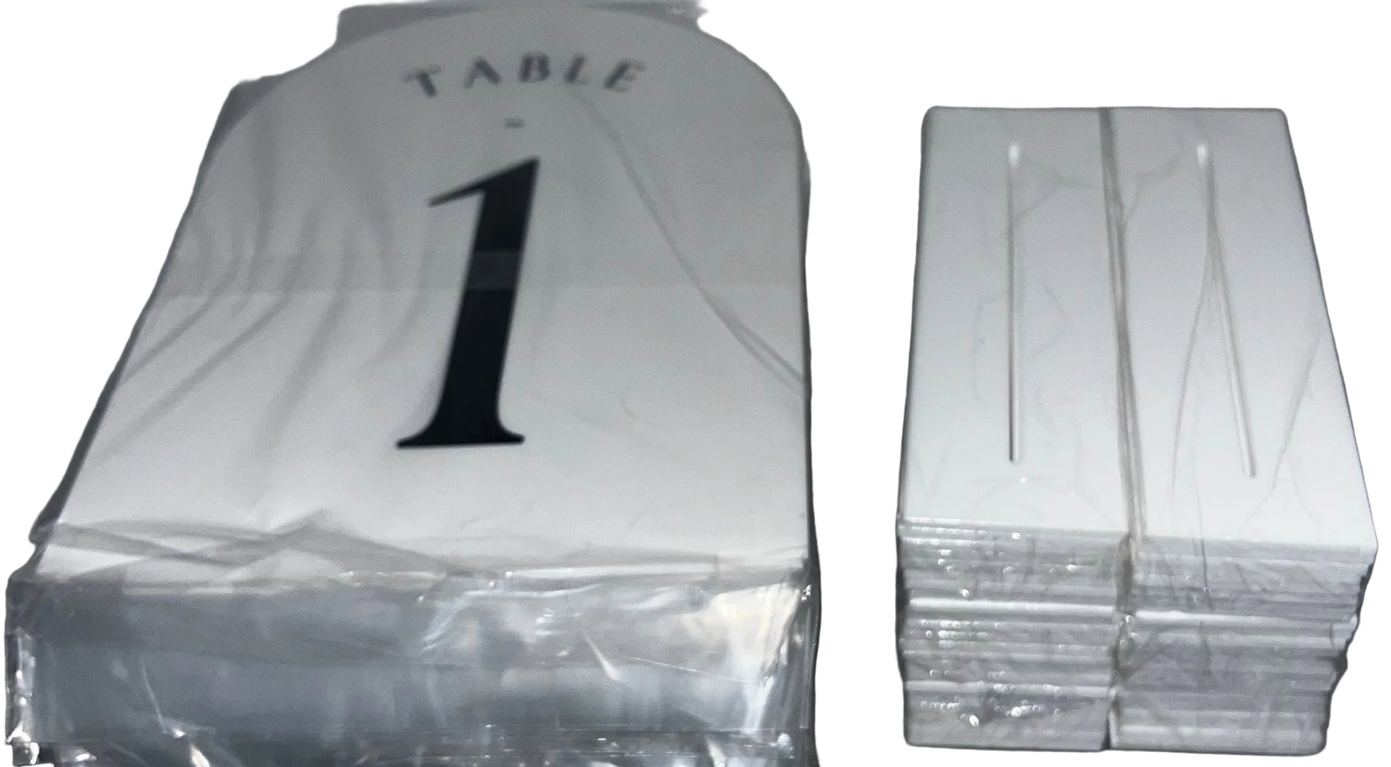 Table Number Sign Set 1-20 Double Sided Cards w/ Holders Wedding Reception by Uniqooo