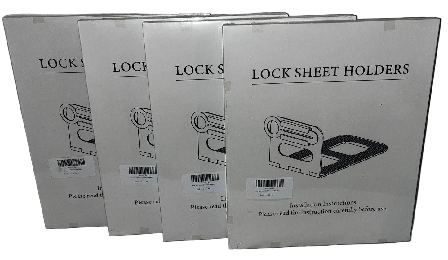 Lot of 4 - Lock Sheet Holders Mattress Sheet Fasteners Bed Sheet Grippers