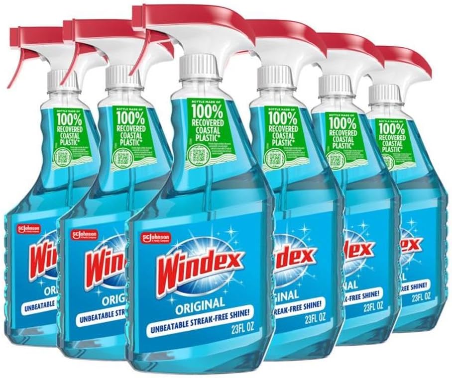 Lot of 32 - Windex Original Glass Cleaner Spray Bottles 23oz by Windex