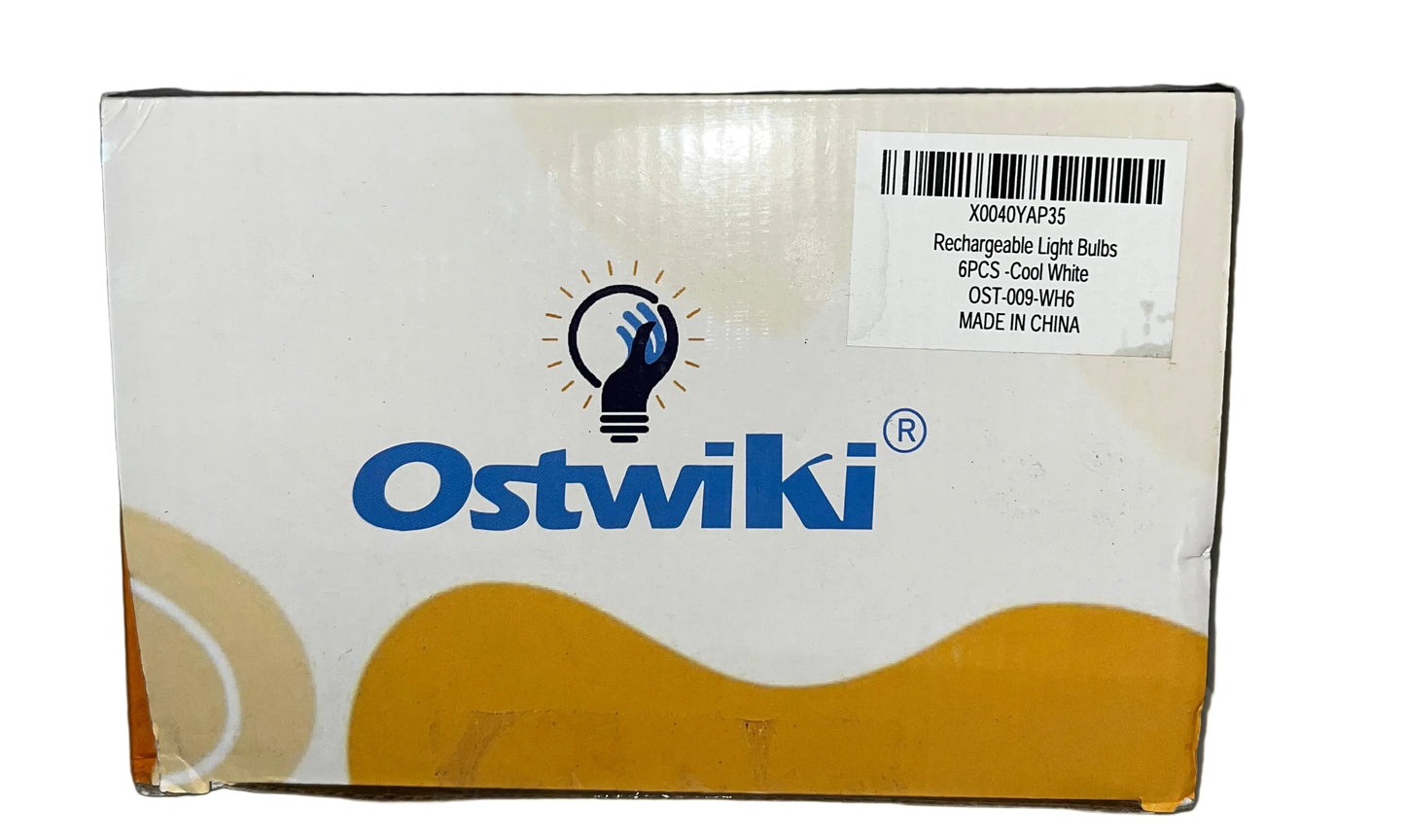 Pack of 6 - Ostwiki Rechargeable LED Light Bulbs 9W Emergency Backup by Ostwiki