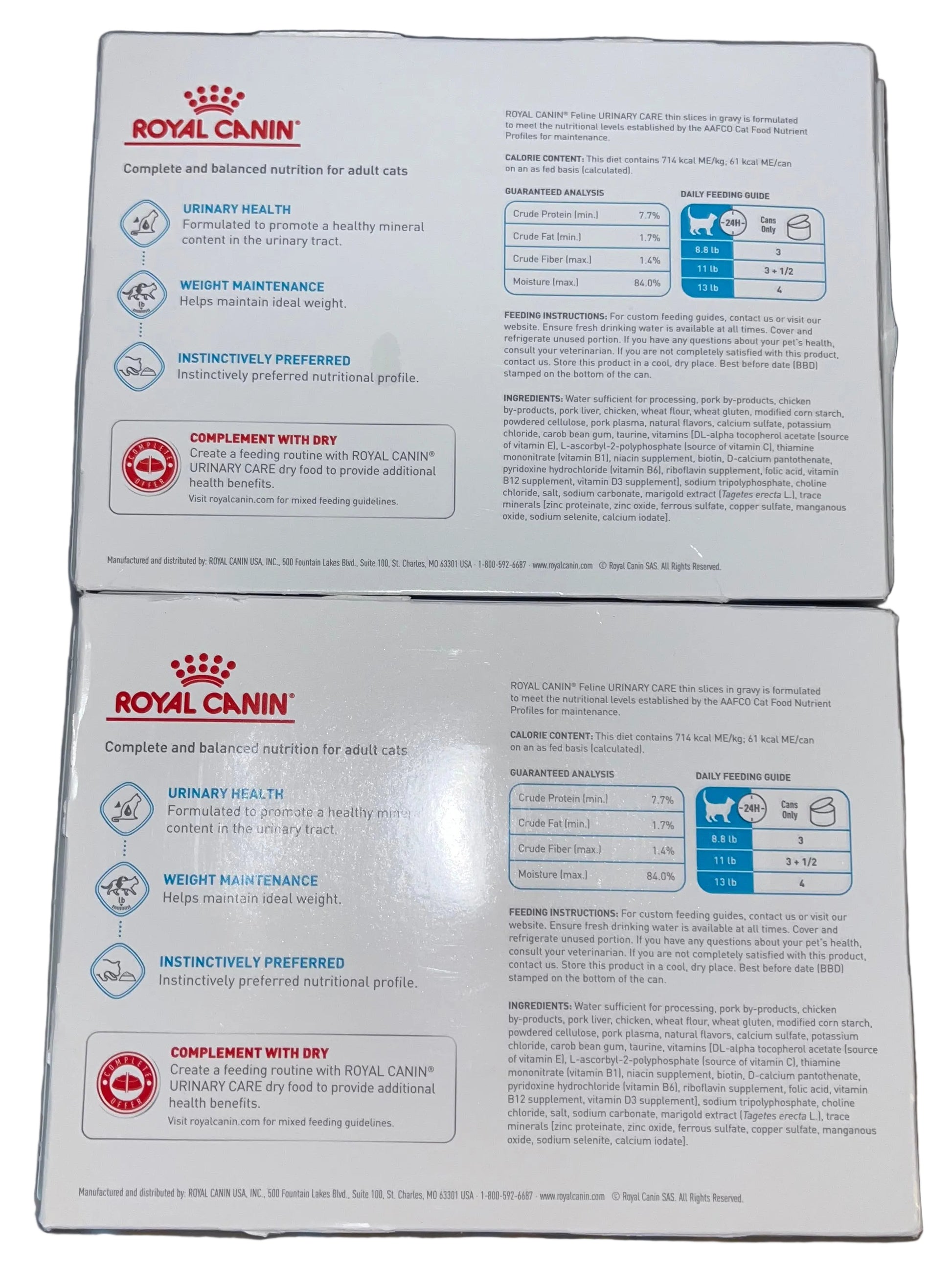 Lot of 4 - Royal Canin Care Urinary Wet Cat Food 12 Can Packs by Royal Canin