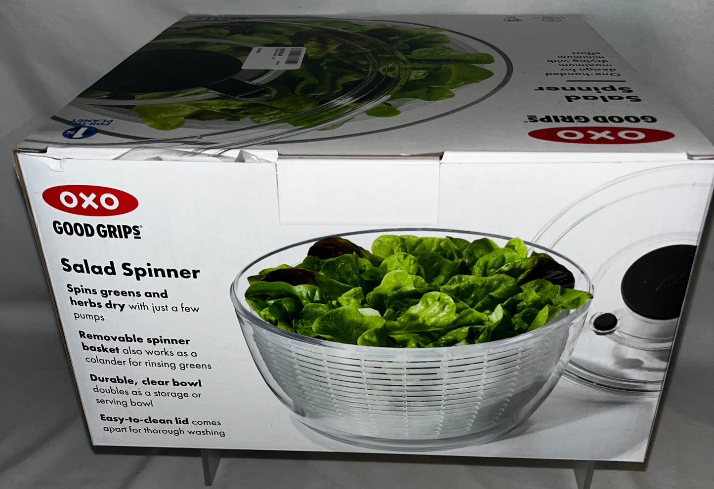 Lot of 2 - OXO Good Grips Salad Spinner Clear Bowl One-Hand Pump New by OXO