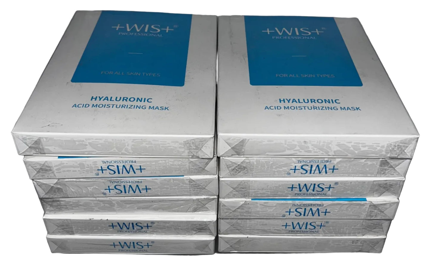 Lot of 16 - WIS+ Professional Hyaluronic Acid Moisturizing Face Masks by WIS+