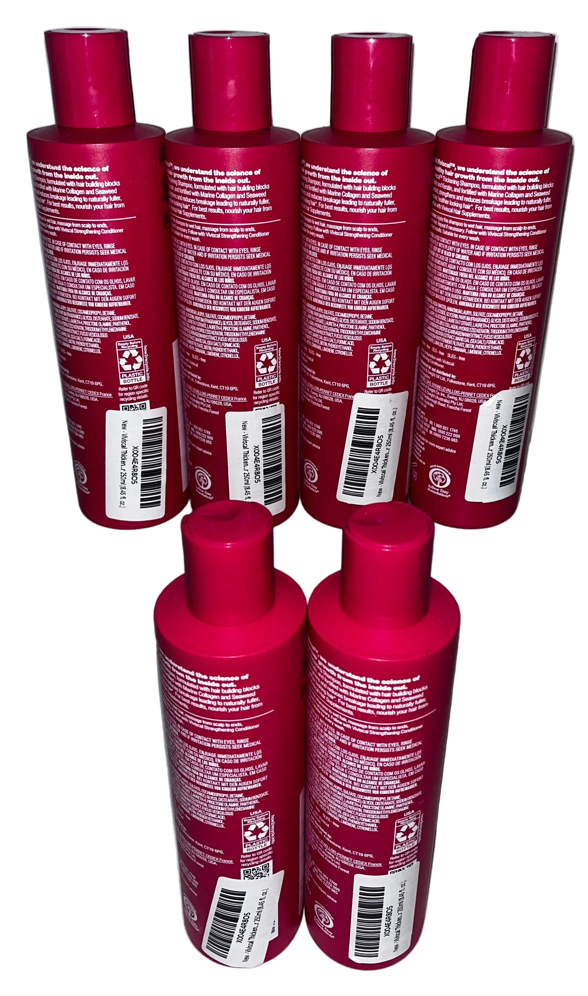 Pack of 6 - Viviscal Thickening Shampoo 8.45oz Biotin Keratin Hair Care by Viviscal