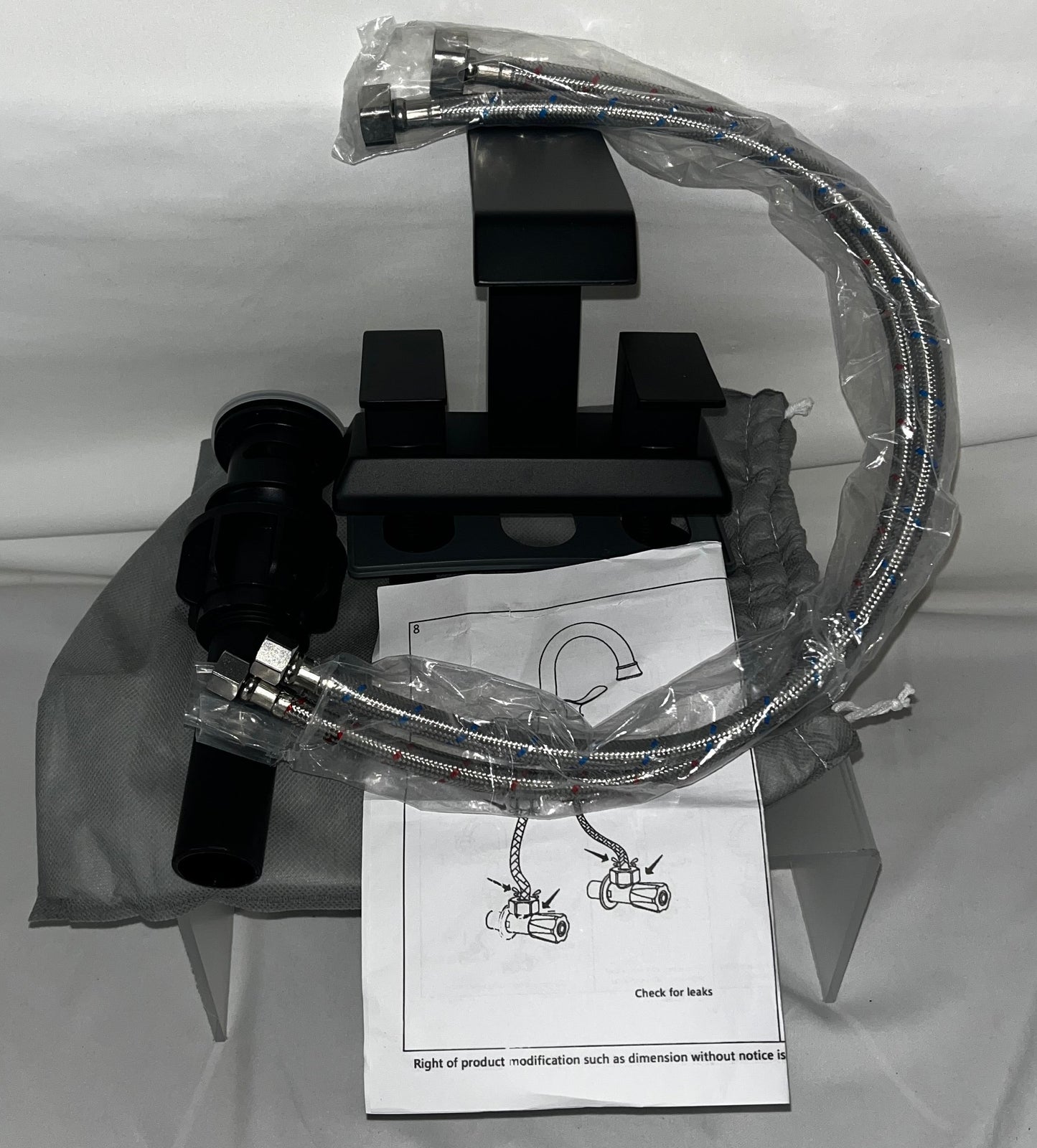 FORIOUS Matte Black 2-Handle Bathroom Sink Faucet with Pop-Up Drain & Hoses by FORIOUS