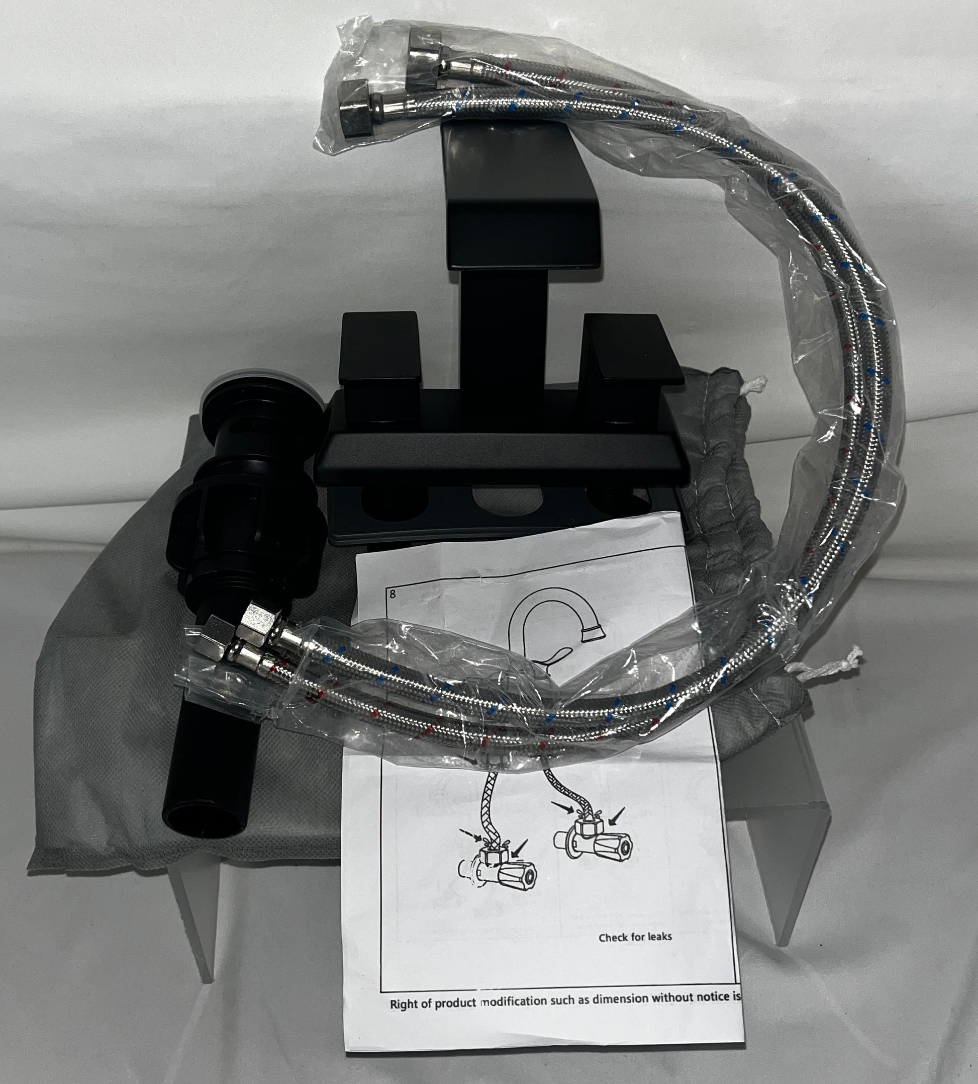FORIOUS Matte Black 2-Handle Bathroom Sink Faucet with Pop-Up Drain & Hoses by FORIOUS
