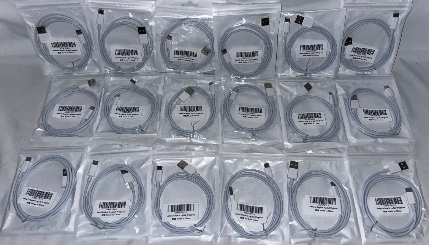 Lot of 34 - USB Charging Cables USB-C to USB-C & USB-A to USB-C by Cable