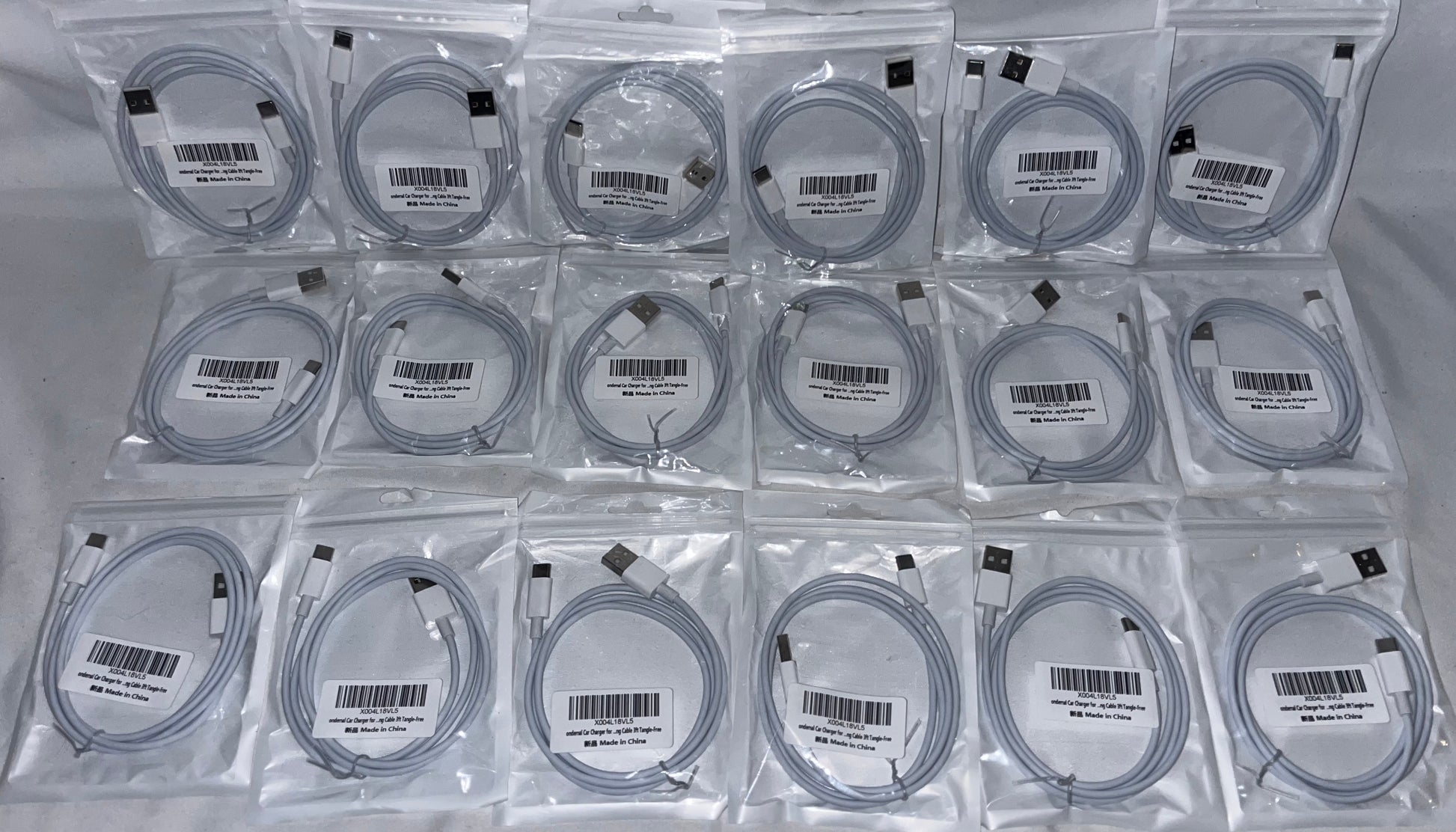 Lot of 34 - USB Charging Cables USB-C to USB-C & USB-A to USB-C by Cable
