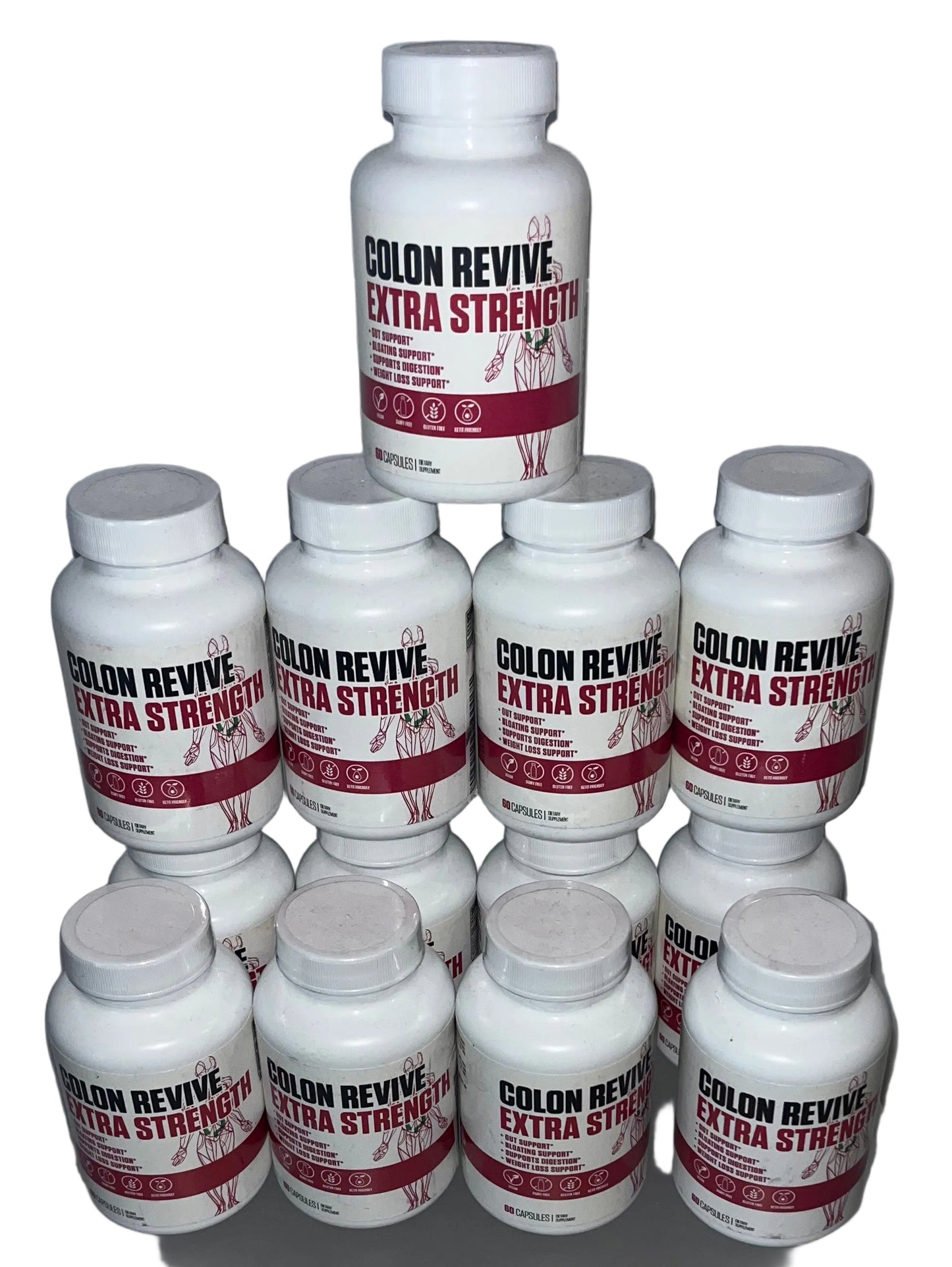 Lot of 13 - Colon Revive Extra Strength Digestive Support 60 Capsules