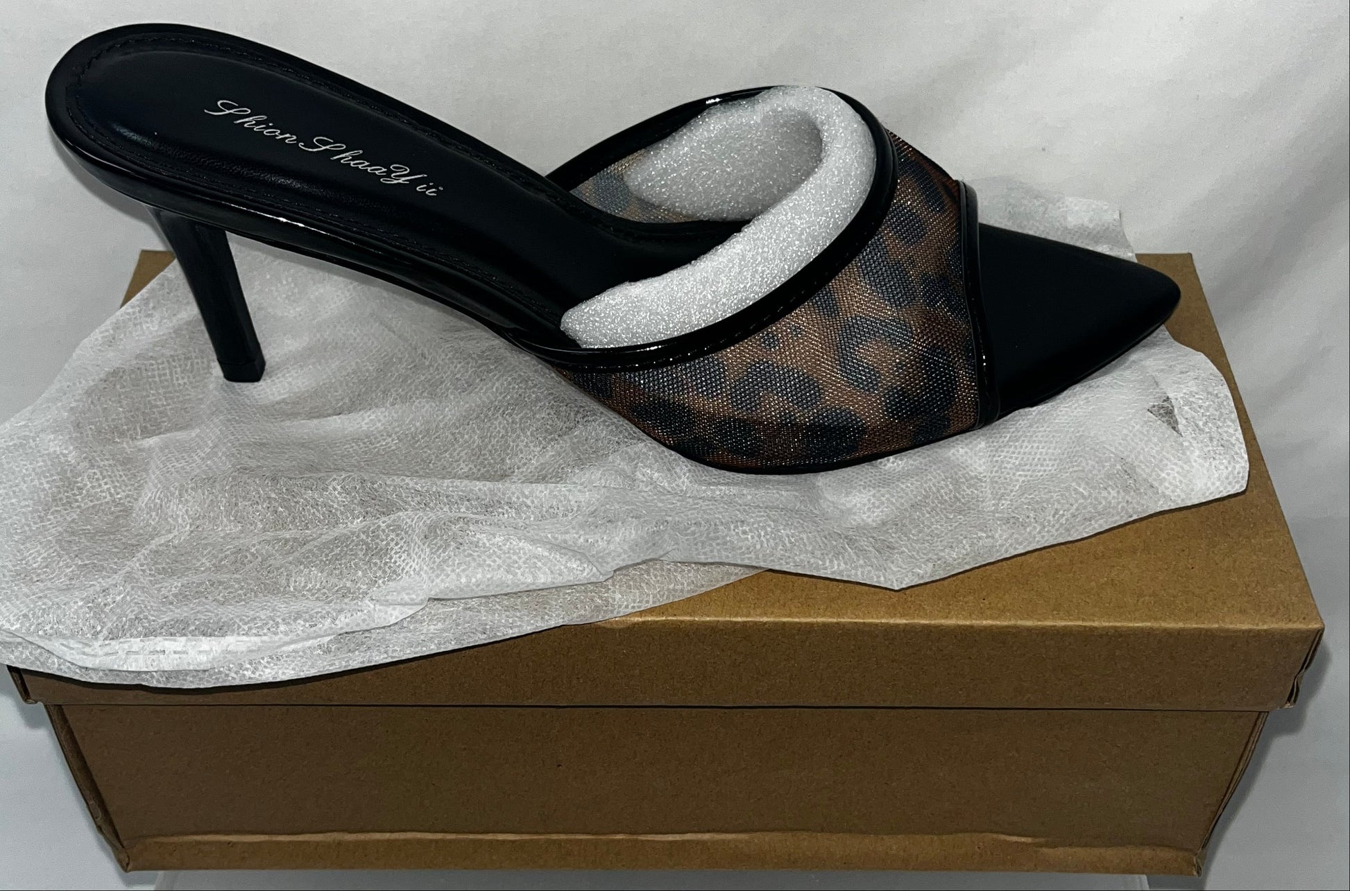 Lot of 2 - Shion ShaaYii Leopard Print Mule Heels Women's Size 8.5 by Shion ShaaYii