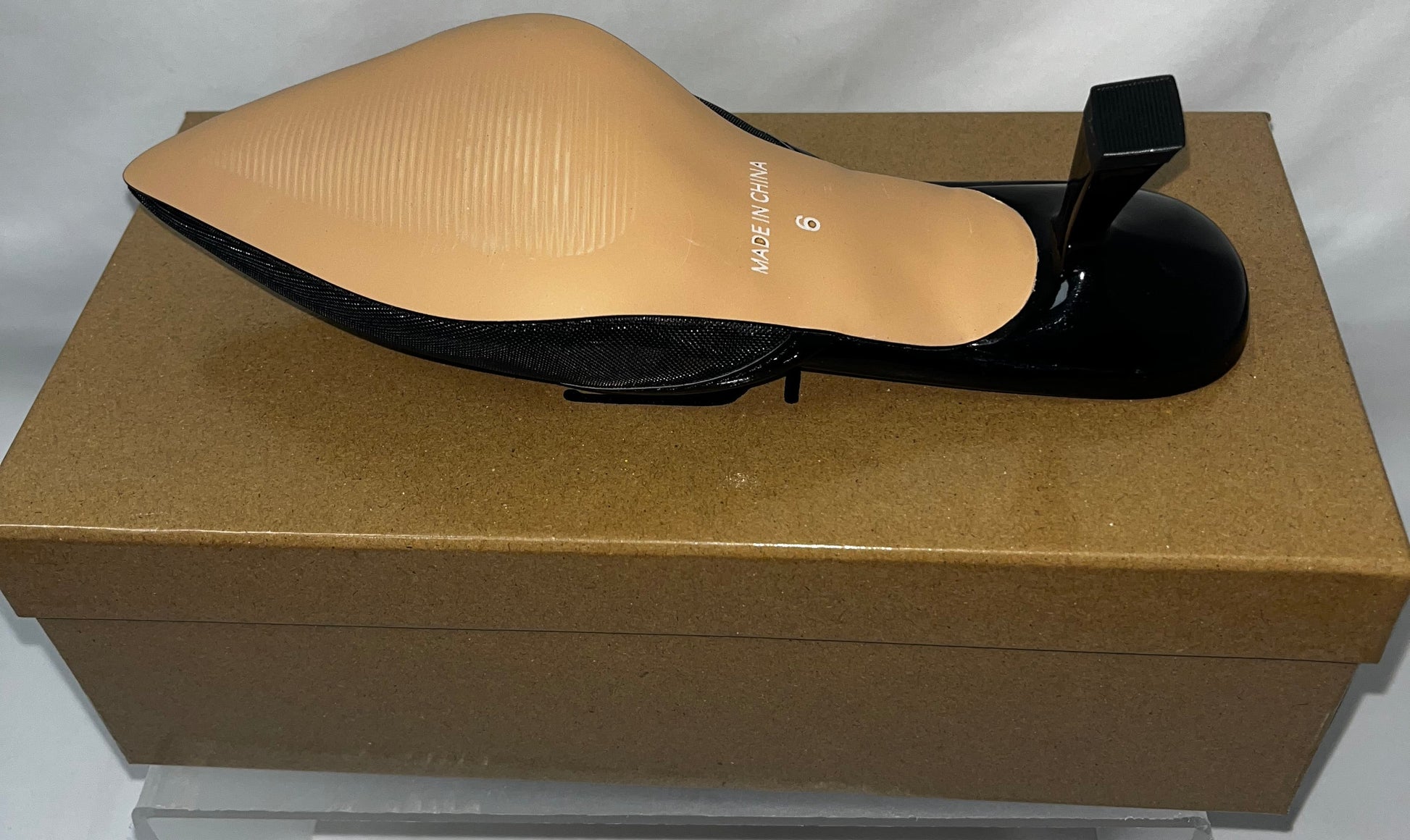 Lot of 2 - Tiuwood Women's Black Mesh Mule Pumps Pointed Toe Kitten Heels US 6 by Tiuwood