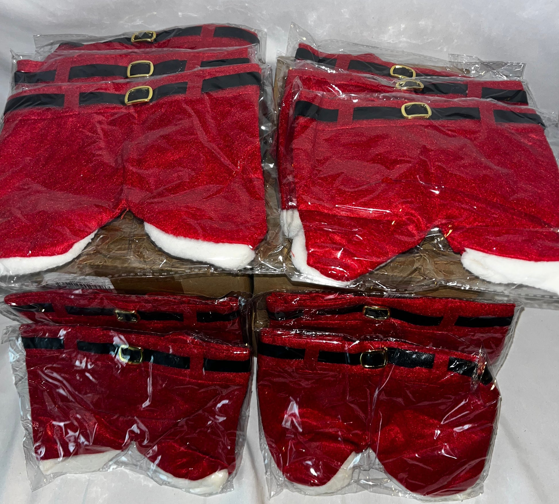 Lot of 5 - Santa Pants Gift Bags Christmas Treat Candy Party Favor Bags