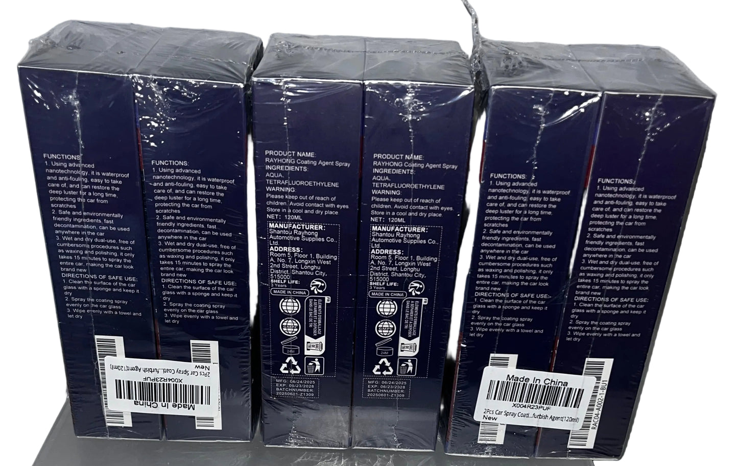 Lot of 4 - Rayhong Spray Coating Agent Antifouling Waterproof 120mL by Rayhong