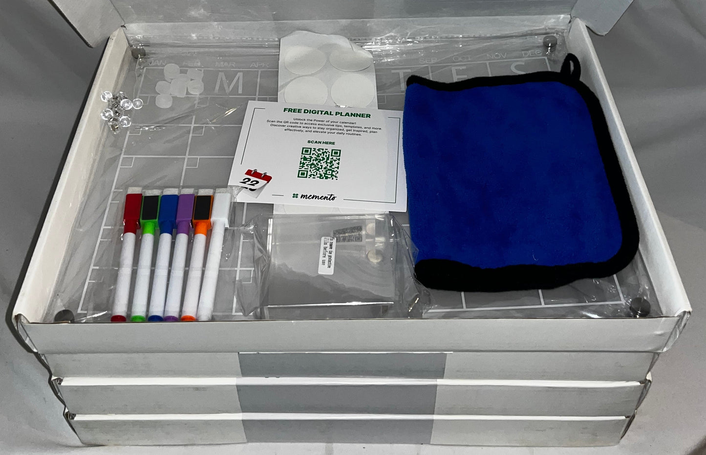 Lot of 4 - Memento Acrylic Dry Erase Monthly Calendar Boards by Memento
