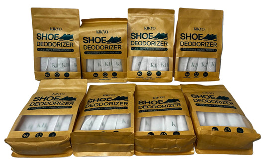 Lot of 8 - Kikyo Natural Shoe Deodorizer Bags Odor Eliminator Charcoal Moisture Absorber by Kikyo