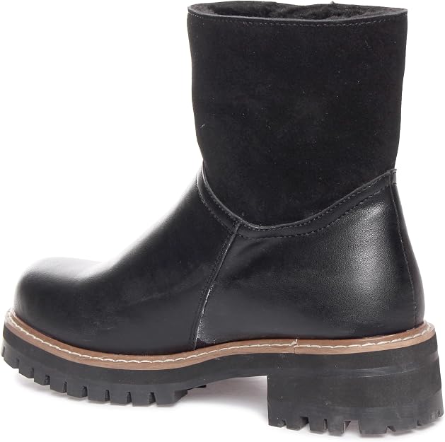 AquaDiva AD1564 Women's Black Leather Suede Waterproof Boots EU 38 by AquaDiva