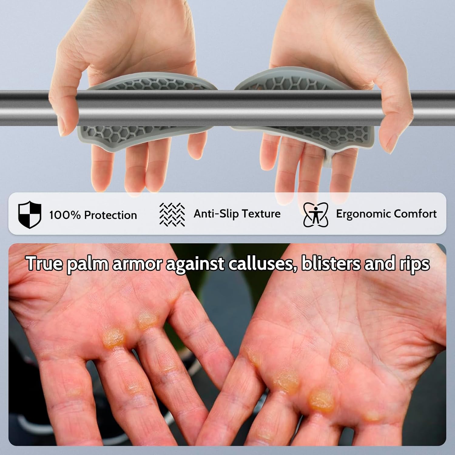 Lot of 3 - Silicone Hand Grip Strength Trainer Finger Exerciser Workout Set
