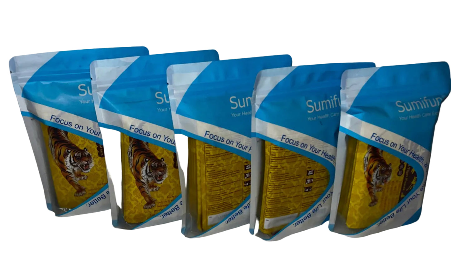 Lot of 6 - Sumifun Tiger Pain Relief Patches 5x8 Pack + 1x4 Pack New by Sumifun