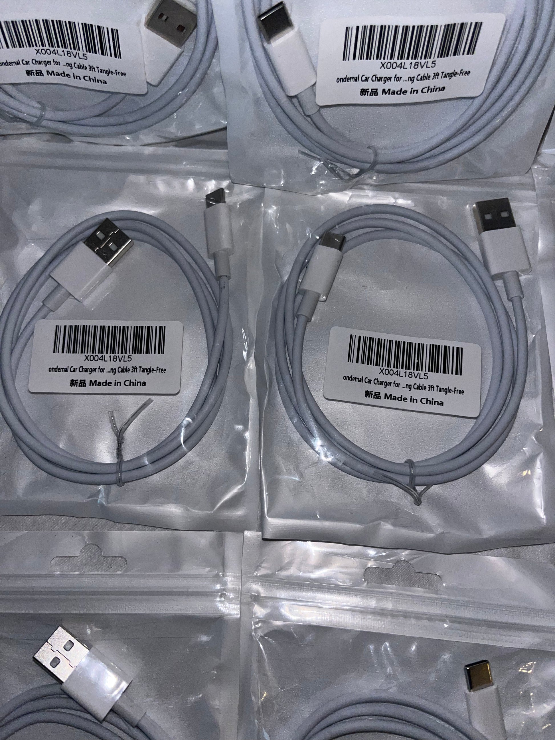 Lot of 34 - USB Charging Cables USB-C to USB-C & USB-A to USB-C by Cable