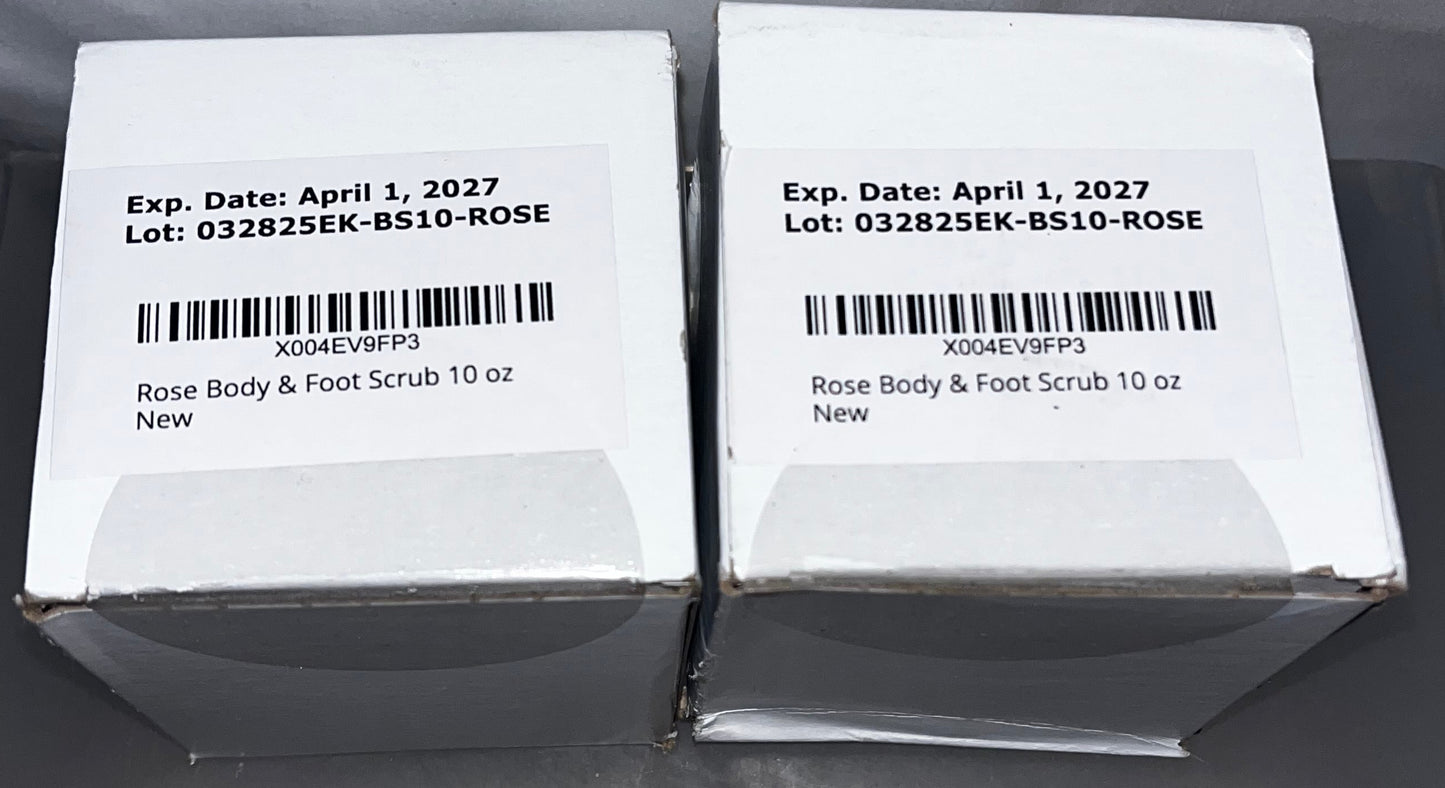 Lot of 8 - Essentially Kates Rose + Almond Body Scrub 10 oz by Essentially Kates