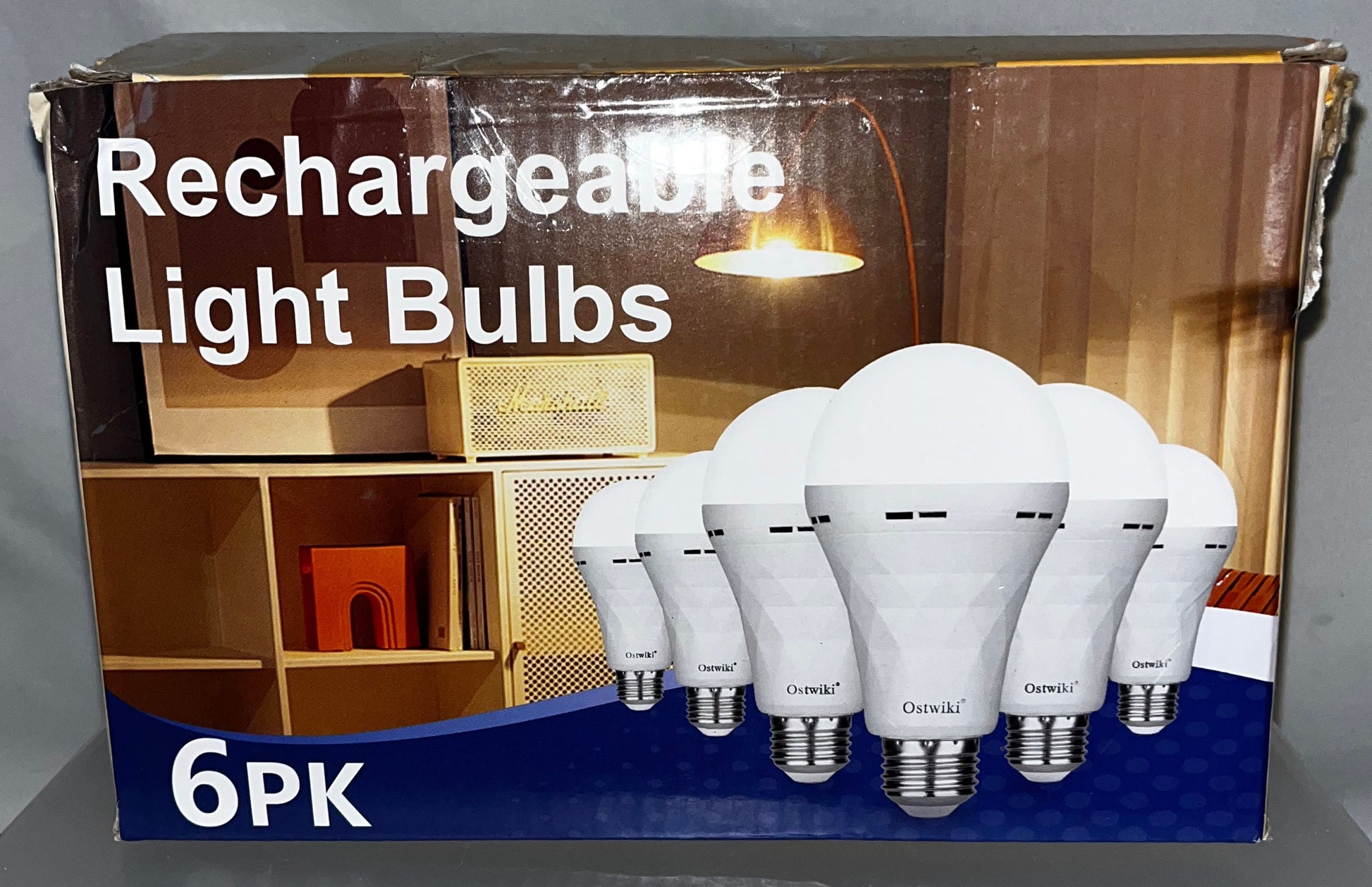 Pack of 6 - Ostwiki Rechargeable LED Light Bulbs 9W Emergency Backup by Ostwiki