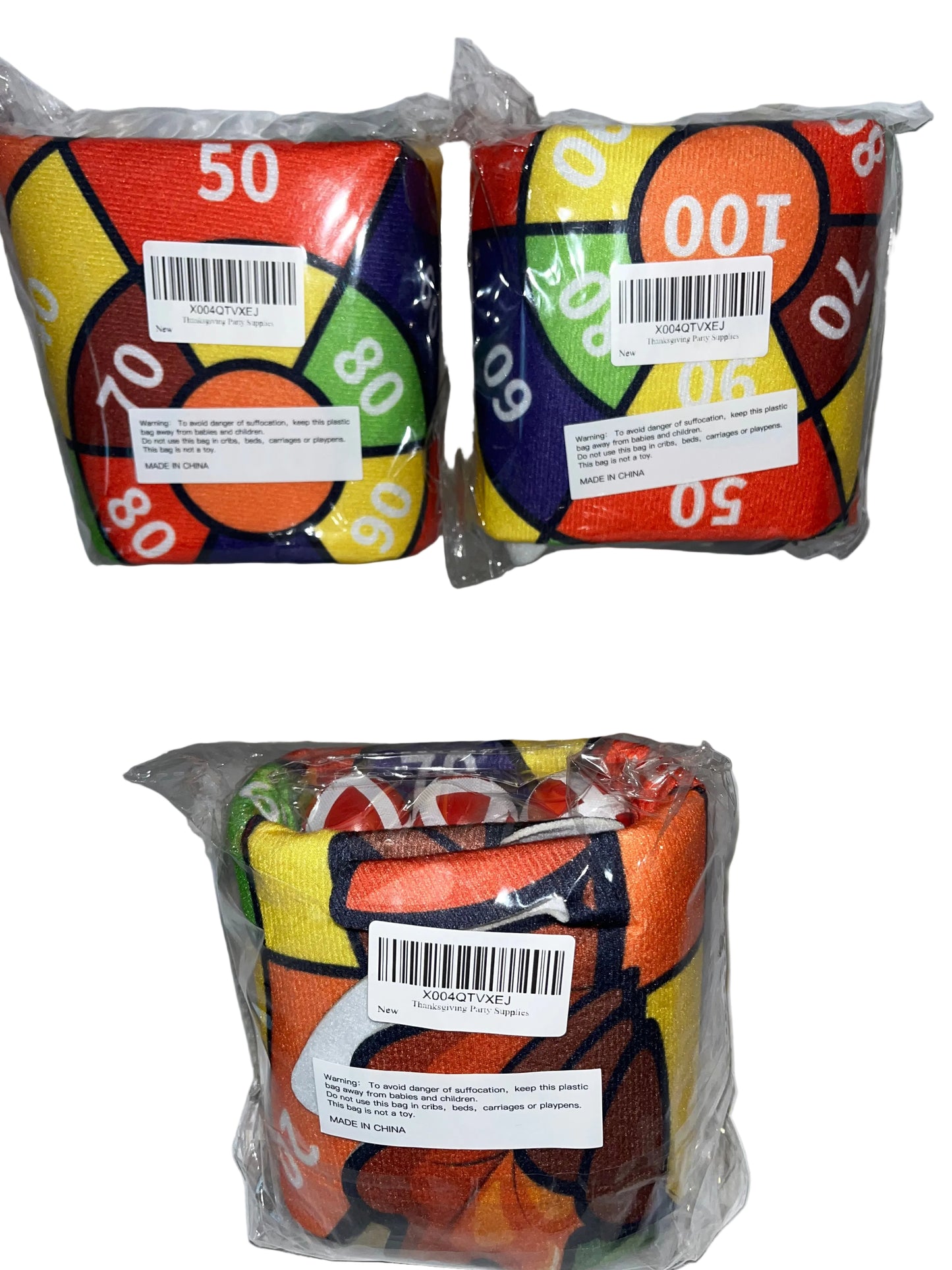 Lot of 3 - Sticky Ball Dart Board Sets Kids Toss Game Party Carnival Toy by BooTee