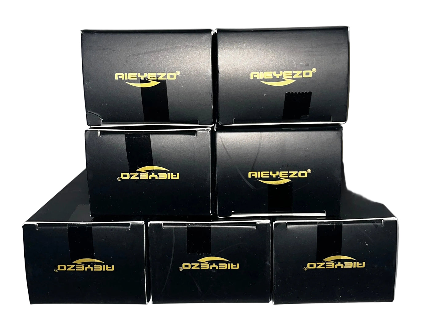 Lot of 7 - AIEYEZO Oval Gold Frame Black Lens Sunglasses UV Protection by AIEYEZO