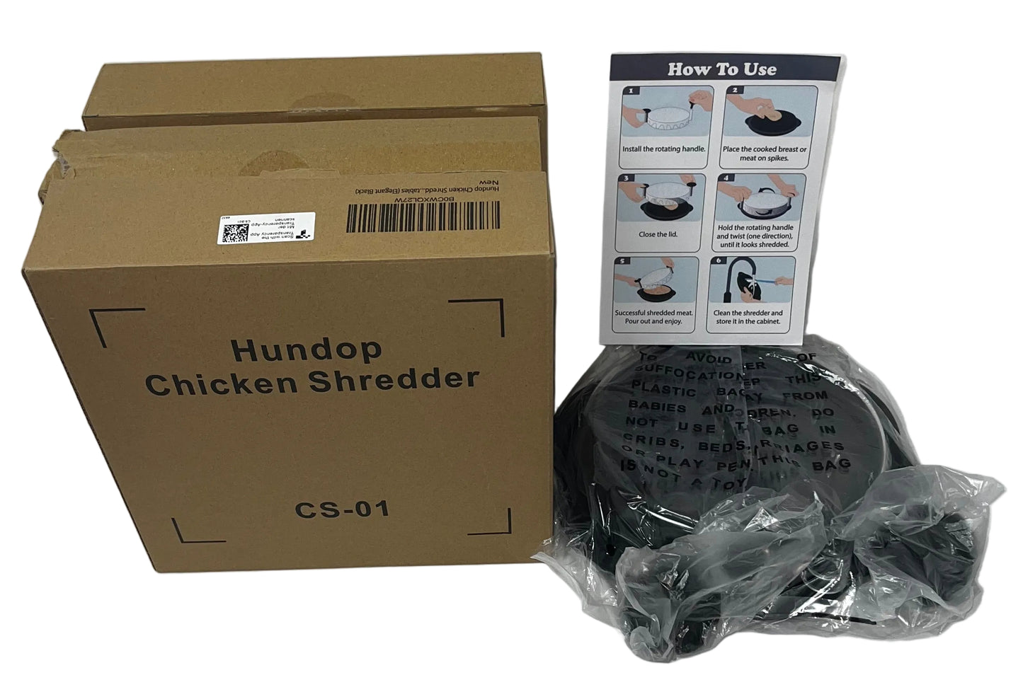 Lot of 9 - Hundop Chicken Shredder Tool Twist Meat Shredder Black & Red New by Hundop