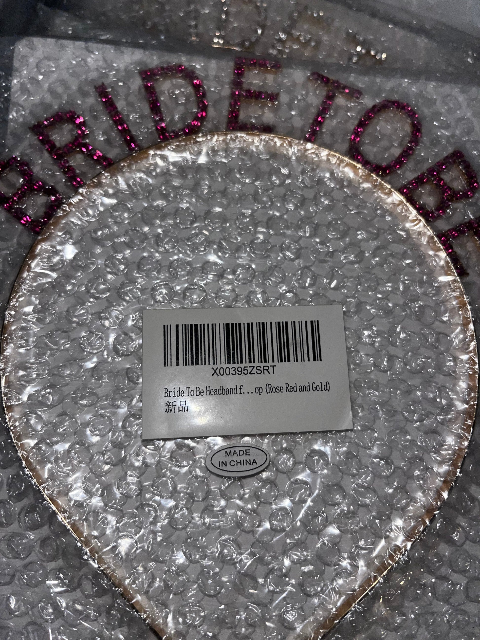 Lot of 6 - Bride To Be Headbands Rose Gold & Pink Glitter Bachelorette Party