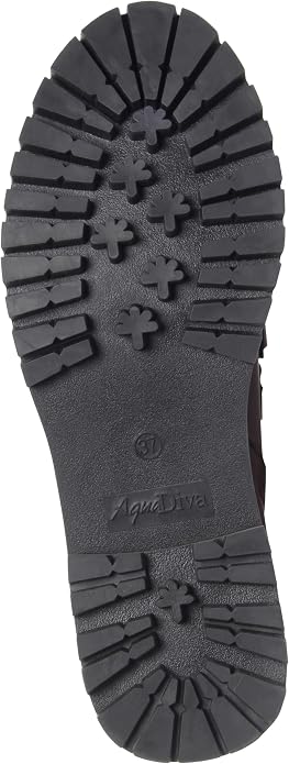 AquaDiva AD1564 Women's Black Leather Suede Waterproof Boots EU 38 by AquaDiva
